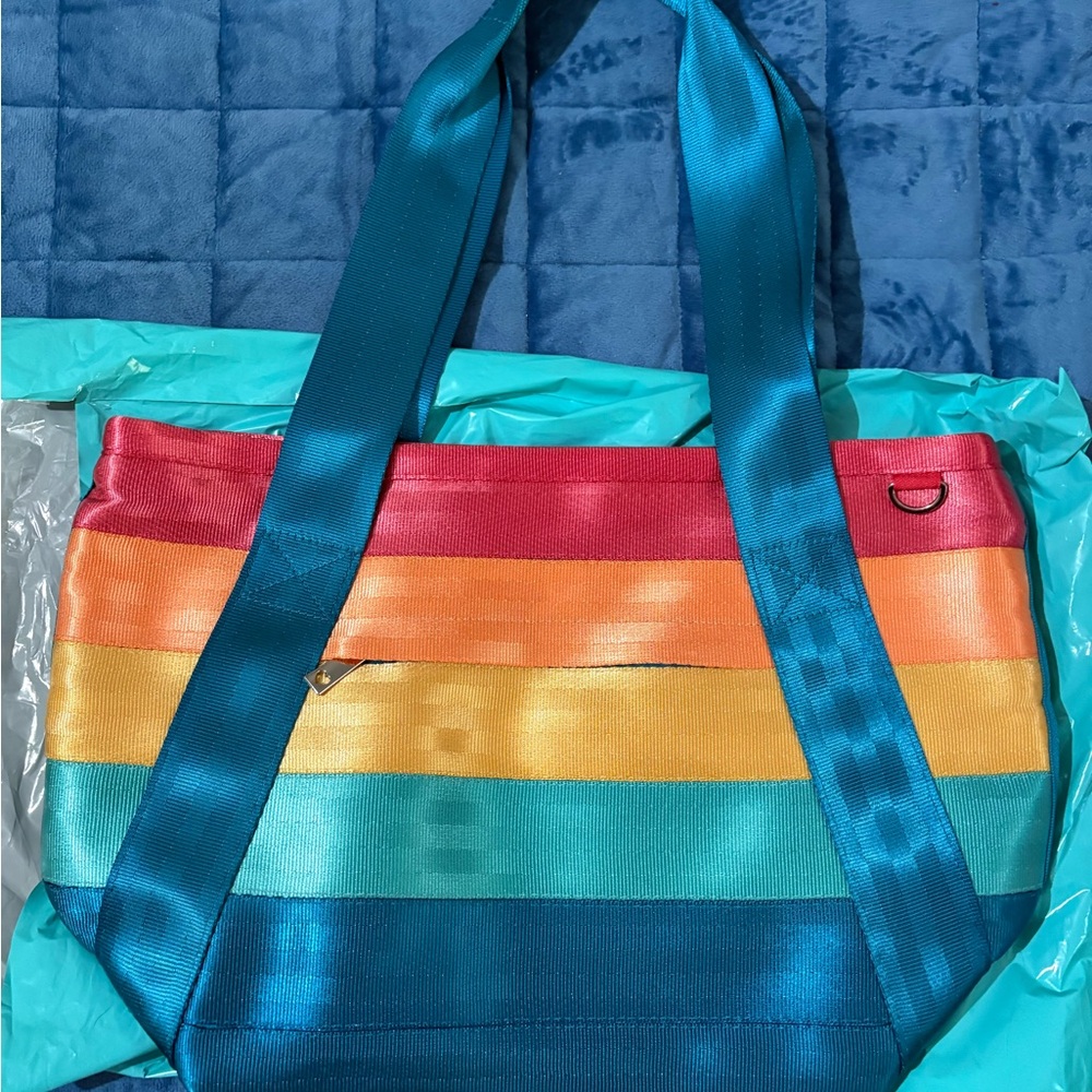 Colorful Striped Tote Bag